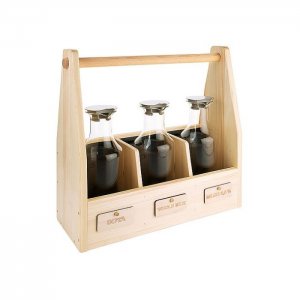 FRILICH Zásobník na mléko NATURE Trio, skleněné láhve, 1 l
