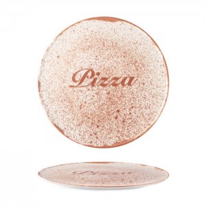G. Benedikt Talíř na pizzu BASIC 32 cm, dekor Rustic sienna + logo Pizza