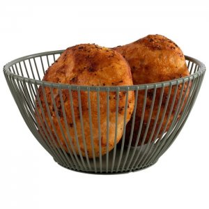 APS Košík SVART, kulatý pr.17,5 cm, barva kouřově zelená