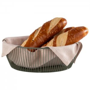 APS Košík SVART ovál  24 x 19 cm, barva kouřově zelená