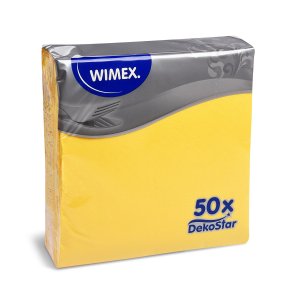 Papírové ubrousky 38x38/50 DekoStar žluté