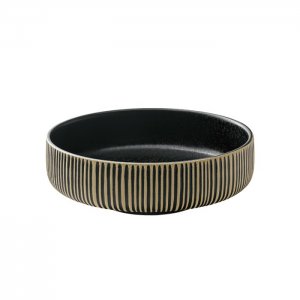 Bauscher Playground NARA miska 21 cm reliéf černo/bílá