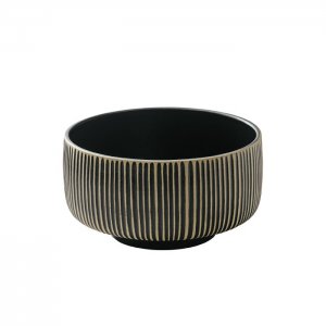 Bauscher Playground NARA miska 15 cm reliéf černo/bílá