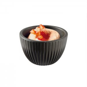 APS Melaminová sada misek na dip LINEO 6x6cm, výška 3,5cm, 6ks, černá