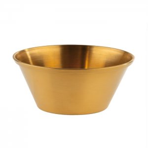 APS Sada misek na dip průměr 6,5cm výška 2,5cm 6ks nerez zlatá