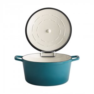 APS Litinový hrnec s poklicí 5 STARS průměr 28 cm, 6 l, modrý