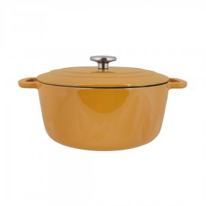 Litinový hrnec s poklicí FONTESTIC amber gold, 28 x 13 cm
