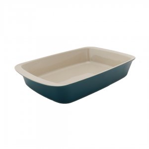 Litinová zapékací mísa FONTESTIC green heron, 34 x 21,5 x 5,8 cm
