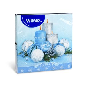 ubrousky 3-vrstvé, 33 x 33 cm 20ks vánoční motiv, modré