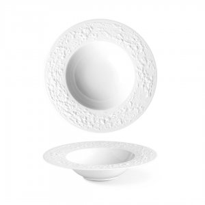 G. Benedikt Hluboký talíř STONE 24 cm, bílý