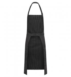 GREIFF Zástěra s laclem 70x90 cm, černobílý proužek