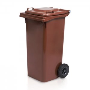 Popelnice 120 l hnědá plast
