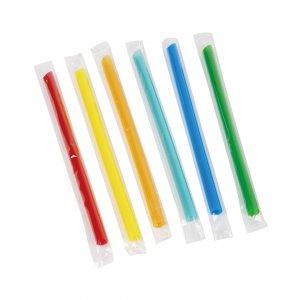 brčka opakovaně použitelná BUBBLE TEA 12/210mm 250ks mix barev, hyg.bal.