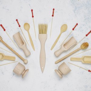 Dřevěná mašlovačka plochá 20x3cm