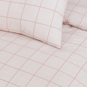 Ložní souprava TREND - okrové káro, 140 x 200 + 70 x 90 cm