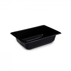 Zatavovací miska, na polévkovu, černá, 600 ml, 178 x 127 x 50 mm, (PP) 100 ks