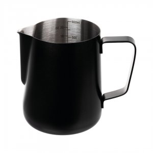 SVING Mlékovka s odměrnými ryskami, 600 ml, černá