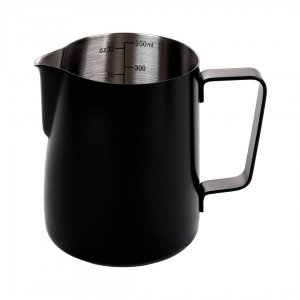 SVING Mlékovka s odměrnými ryskami, 350 ml,  černá