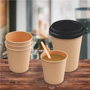 Hnědý papírový kelímek 200ml, 50 ks