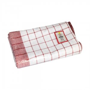 SVING Textilní utěrka 50x70 cm červená kostka 240g/m2