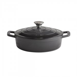 Litinový pekáč s poklicí 5 STARS 25x25 cm šedý 2,5l