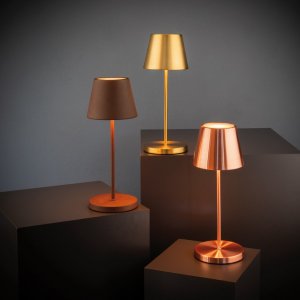 APS Stolní lampa MERLE měď, výška 30,5 cm