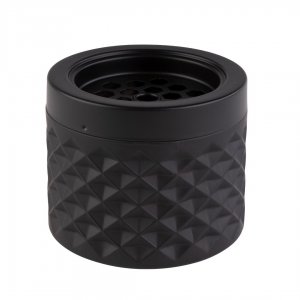 APS Popelník NEBULA, 9,5 cm, v 8 cm, sklo / černý kov