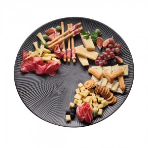 APS talíř servírovací NERO pr. 50 cm melamin černý