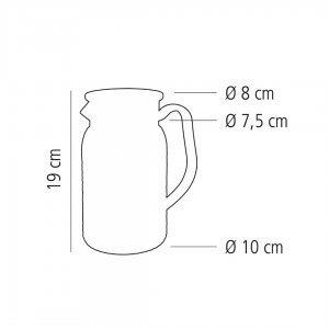 APS Plastový džbán s nerezovým víčkem, 1 l