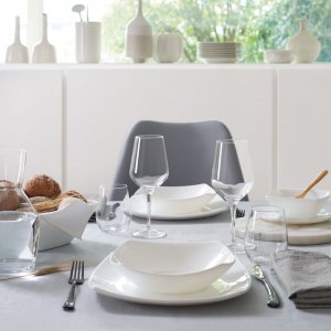 Bormioli Eclissi Bianco talíř hluboký 20,8x20,8cm