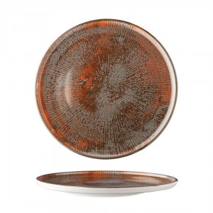 G. Benedikt Mělký talíř OPTIMO, 20 cm, dekor Shell brown