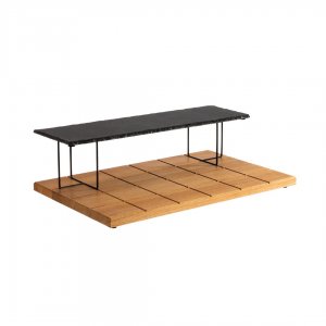 APS Bufetový stojánek, kovový, černý