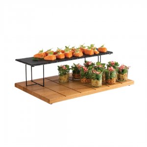 APS Bufetový stojánek, kovový, černý