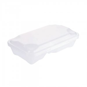 Contacto menu box opakovaně použitelný GN1/4 dělený polypropylen bílý