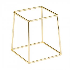APS stojan bufetový 18x18 cm v 20 cm Multi kovový zlatý