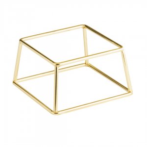 APS Bufetový stojan MULTI, 18 x 18 cm, v 10 cm, kovový, zlatý