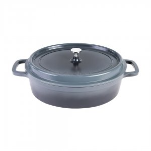 Contacto Hrnec s poklicí ovál AluChef 35 cm x 29 cm / šedý