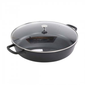 Contacto Pánev kulatá se skleněnou poklicí AluChef 40 cm / černá