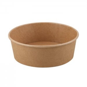 Papírová miska KRAFT, hnědá 1300 ml, pr. 185 mm 50ks