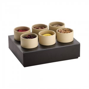 APS Podnos THE GRID GN 1/2 břidlice, pro misky pr. 9 cm