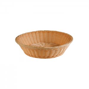 košík na pečivo kulatý pr.39 cm b. přírodní, polyratan APS