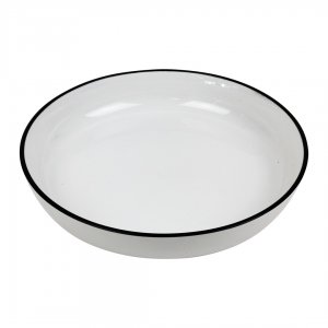 SVING Polohluboký talíř  FUTURE Black rim 24 cm