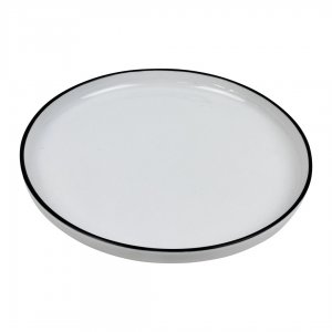 SVING Mělký talíř Black rim 20 cm