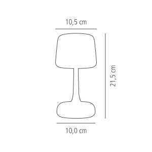 APS Stolní lampa SOHO, černá, výška 21,5 cm