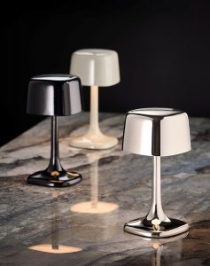 APS Stolní lampa SOHO, světle šedá, výška 21,5 cm