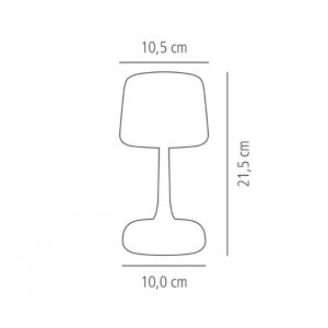 APS Stolní lampa SOHO, chrom, výška 21,5 cm