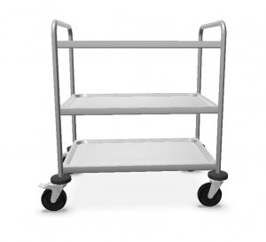 BLANCO PROFESSIONAL vozík servírovací svařený nerez SW 8x5-3 police, pozinkové uchycení koleček