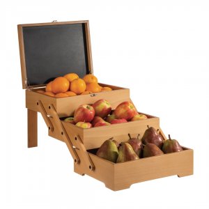 APS Box bufetový SEWING BASKET, 36x 29, v. 28cm, rozkládací dřevěný