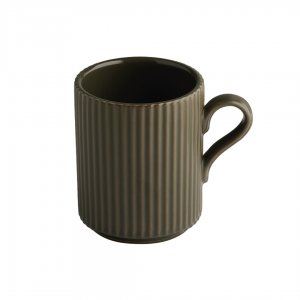 APS Hrnek THE GRID, porcelán, hnědá pr. 7,5 cm, v. 9,5 cm, 240 ml