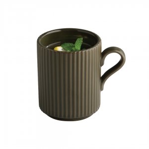 APS Hrnek THE GRID, porcelán, hnědá pr. 7,5 cm, v. 9,5 cm, 240 ml